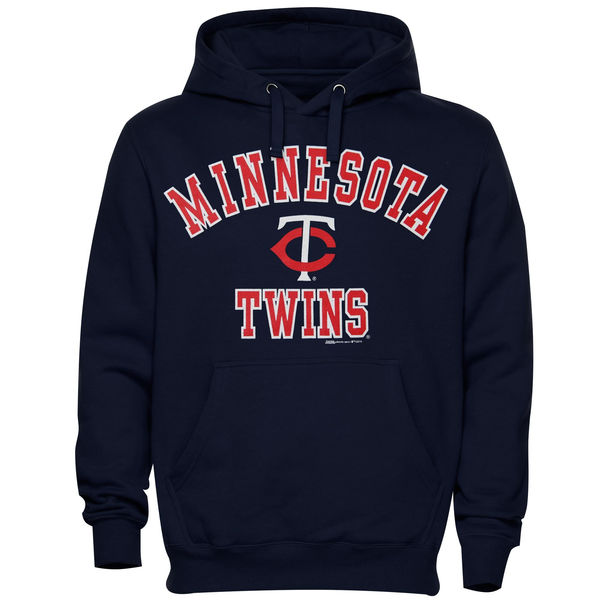 Men Minnesota Twins Stitches Fastball Fleece Pullover Hoodie Navy Blue->minnesota twins->MLB Jersey